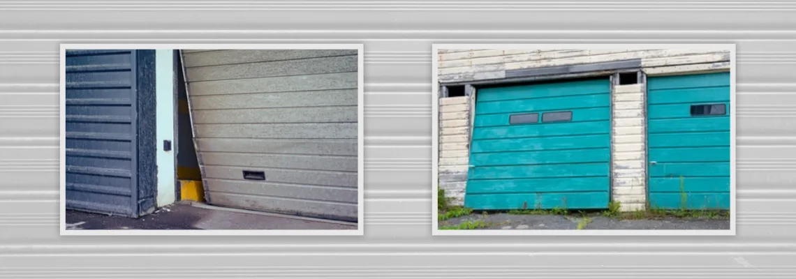 Crooked Aluminum Garage Door Repair in Innisfil, Ontario