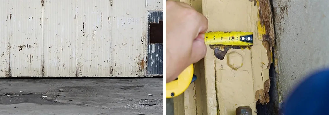 Lift Master Rusty Garage Doors in Innisfil, Ontario