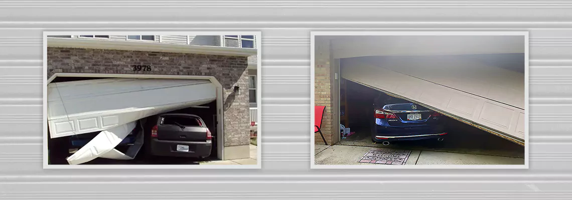 Repair Commercial Garage Door Got Hit By A Car in Innisfil, Ontario